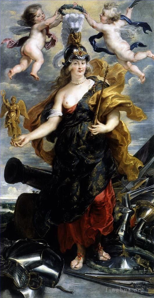 Peter Paul Rubens Oil Painting - Marie de medicis as bellona 1625