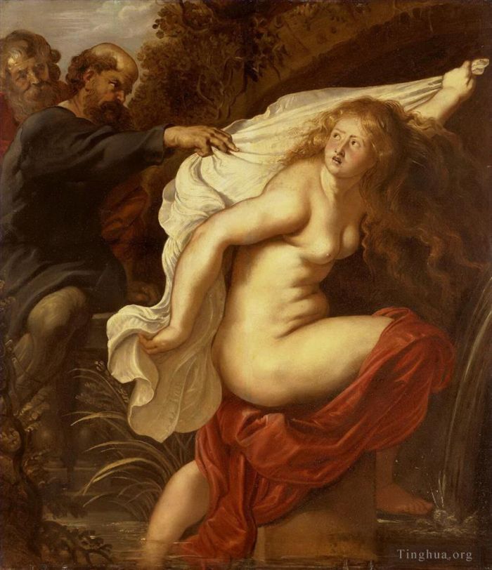 Peter Paul Rubens Oil Painting - Susanna and the elders