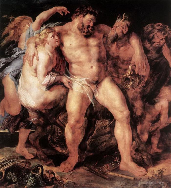 Peter Paul Rubens Oil Painting - The drunken hercules