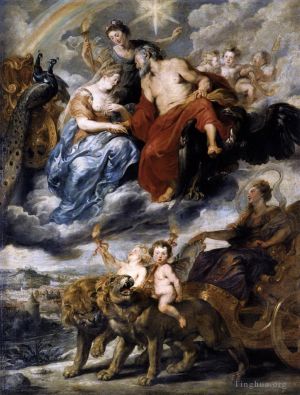 Artist Peter Paul Rubens's Work - The meeting of the king and marie de medici at lyons 9th november 1601625