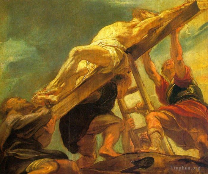Peter Paul Rubens Oil Painting - The raising of the cross 1621