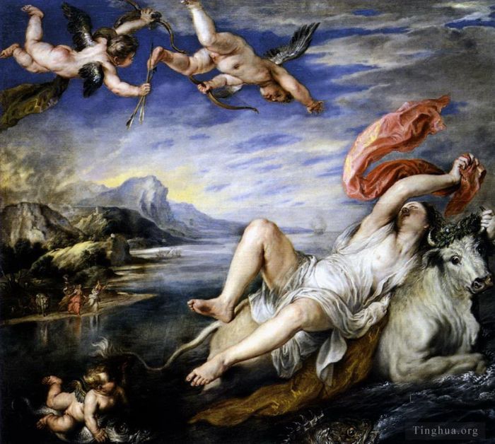 Peter Paul Rubens Oil Painting - The rape of europa