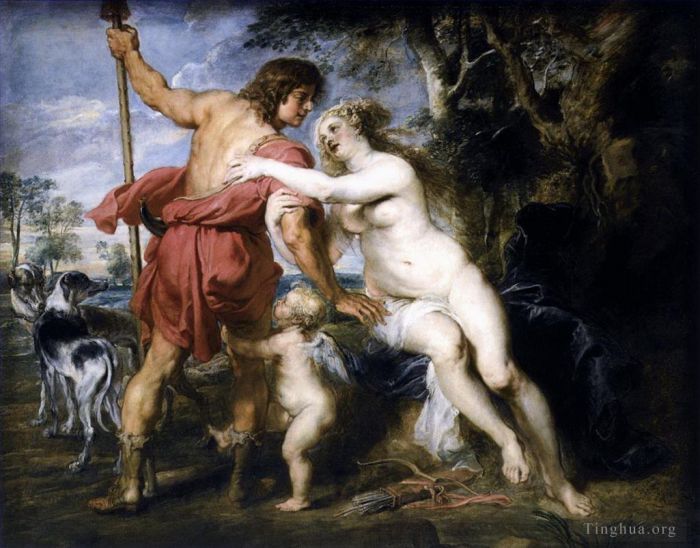 Peter Paul Rubens Oil Painting - Venus und adonis