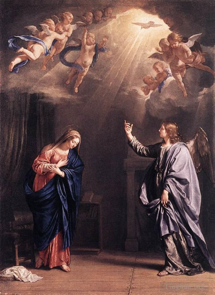 Philippe de Champaigne Oil Painting - Annunciation