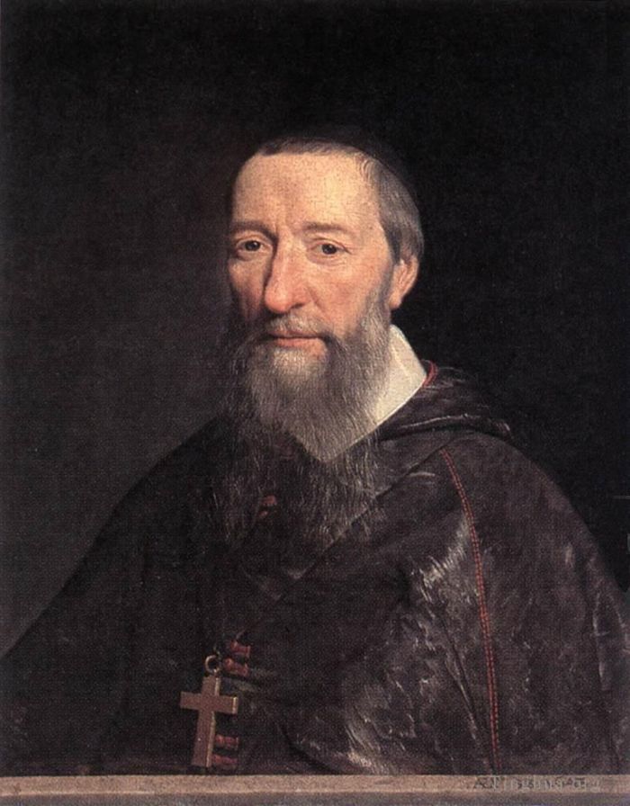 Philippe de Champaigne Oil Painting - Portrait of Bishop Jean Pierre Camus