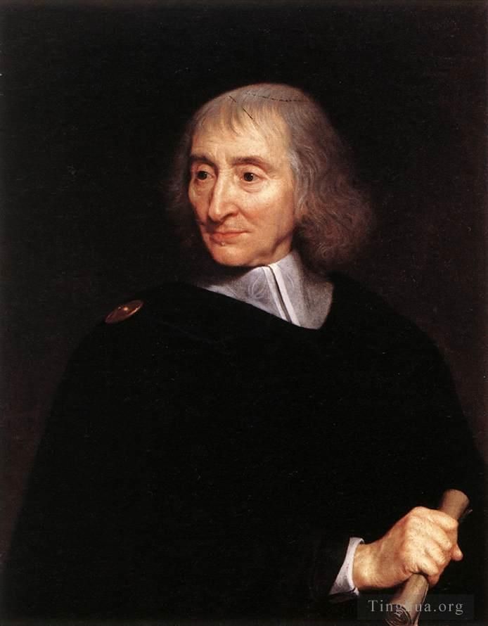 Philippe de Champaigne Oil Painting - Portrait of Robert Arnauld dAndilly