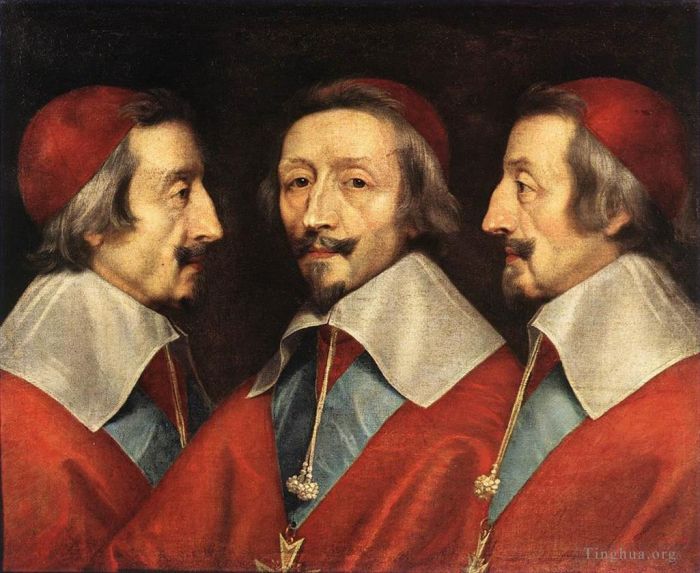 Philippe de Champaigne Oil Painting - Triple Portrait of Richelieu