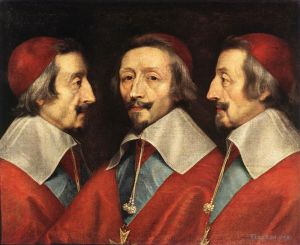 Artist Philippe de Champaigne's Work - Triple Portrait of Richelieu