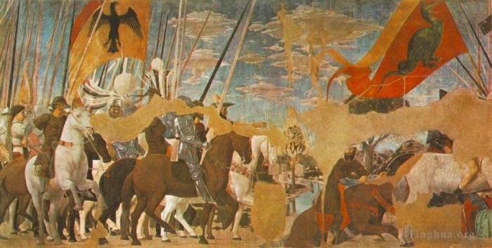 Piero della Francesca Various Paintings - Battle Between Constantine And Maxentius