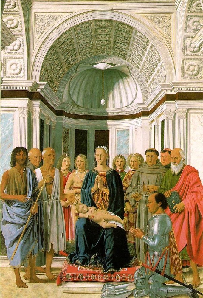 Piero della Francesca Various Paintings - Madonna And Child With Saints