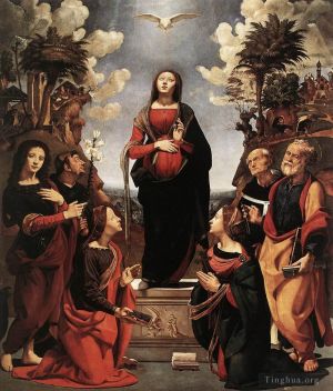 Artist Piero di Cosimo's Work - Immaculate Conception with Saints