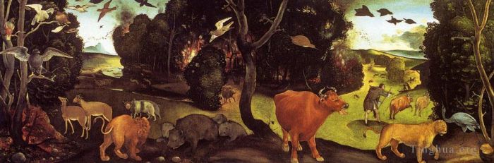 Piero di Cosimo Oil Painting - The Forest Fire