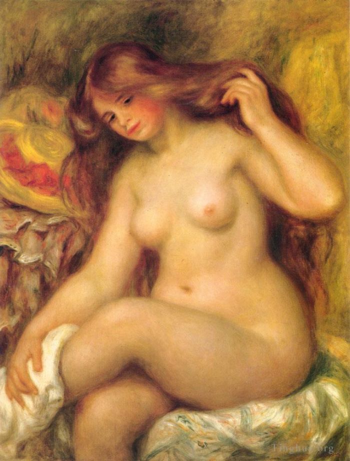 Pierre-Auguste Renoir Oil Painting - Bather with Blonde Hair