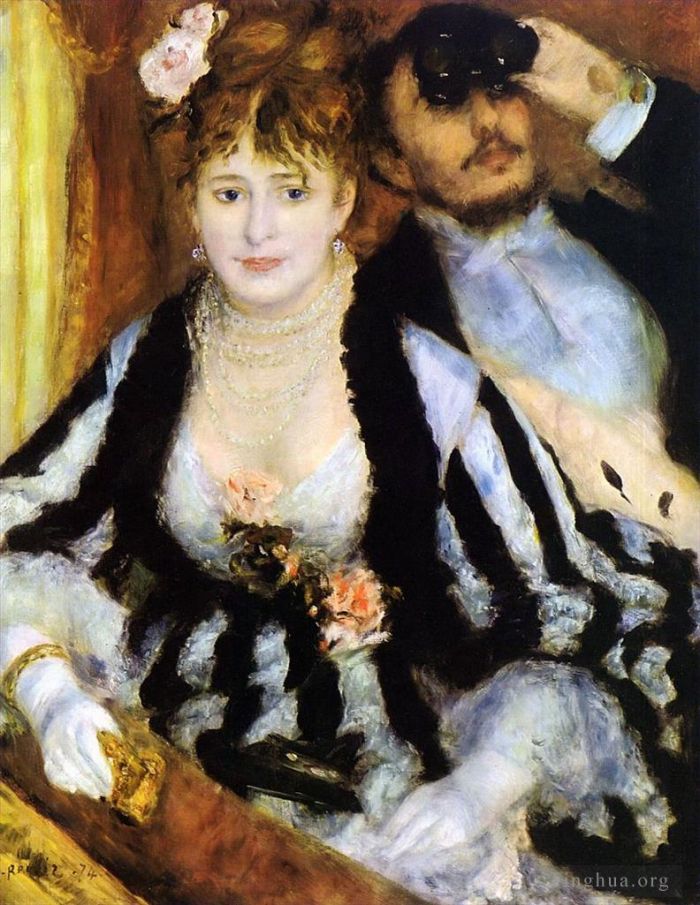 Pierre-Auguste Renoir Oil Painting - The Theatre Box (La Loge)