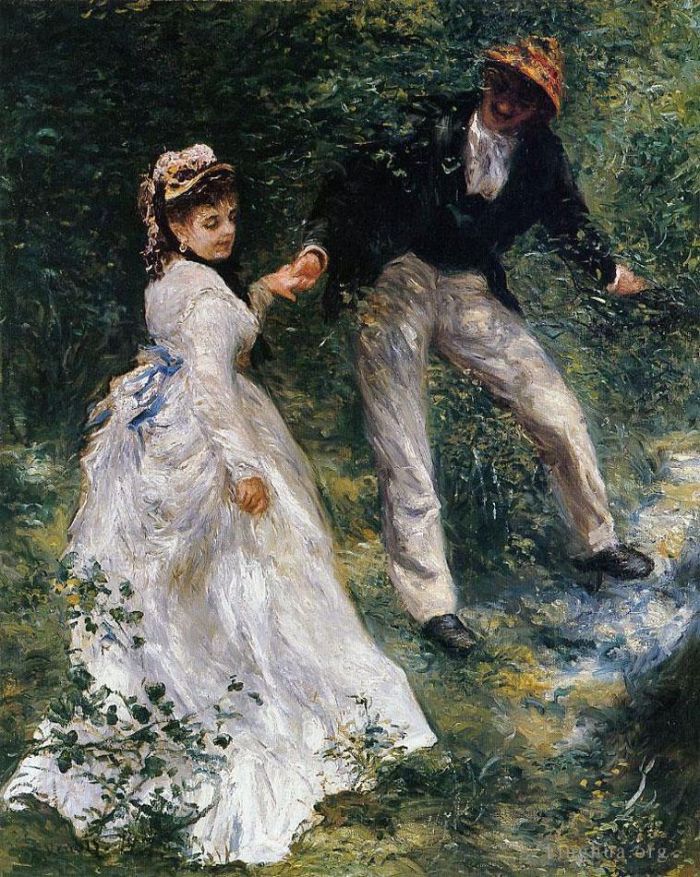 Pierre-Auguste Renoir Oil Painting - La Promenade