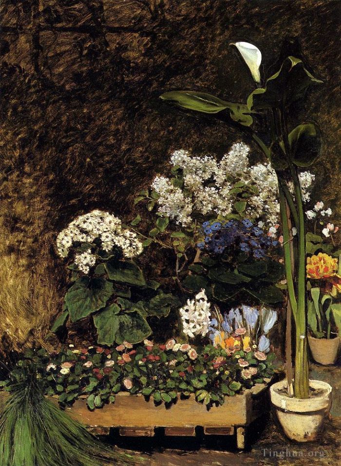 Pierre-Auguste Renoir Oil Painting - Mixed Spring Flowers