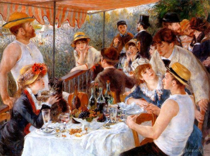 Pierre-Auguste Renoir Oil Painting - Luncheon of the Boating Party