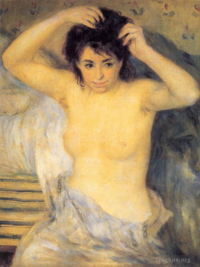 Pierre-Auguste Renoir Oil Painting - Torso Before the Bath The Toilette