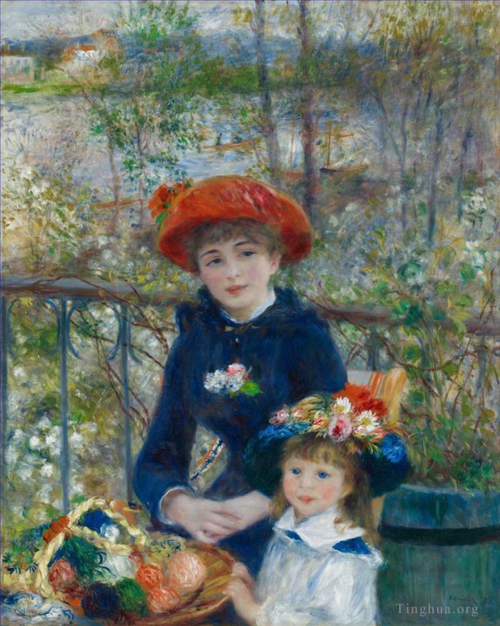 Pierre-Auguste Renoir Oil Painting - Two Sisters (On the Terrace)