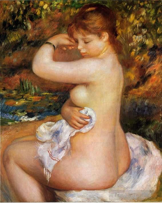 Pierre-Auguste Renoir Oil Painting - After the bath