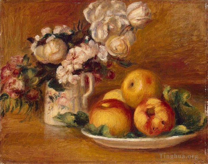 Pierre-Auguste Renoir Oil Painting - Apples and Flowers