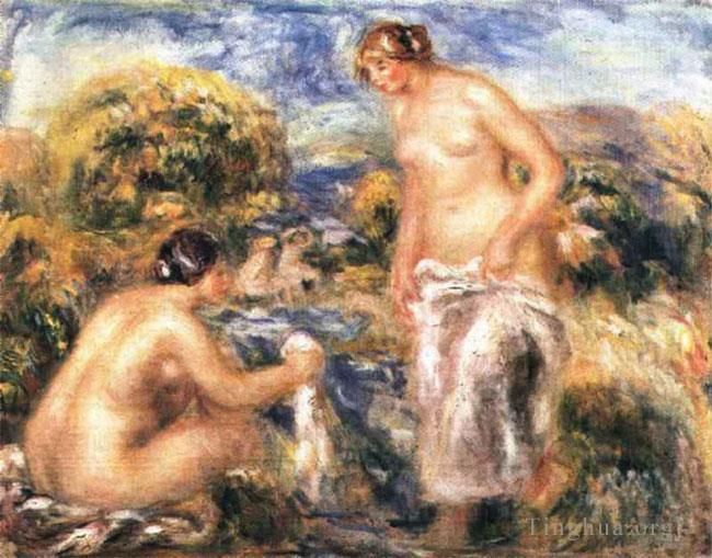 Pierre-Auguste Renoir Oil Painting - Bathers 1910