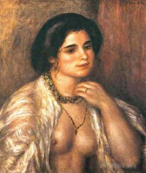 Artist Pierre-Auguste Renoir's Work - Gabrielle with bare breasts