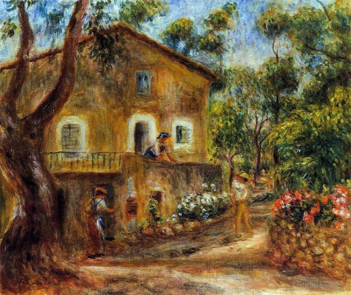 Pierre-Auguste Renoir Oil Painting - House in collett at cagnes