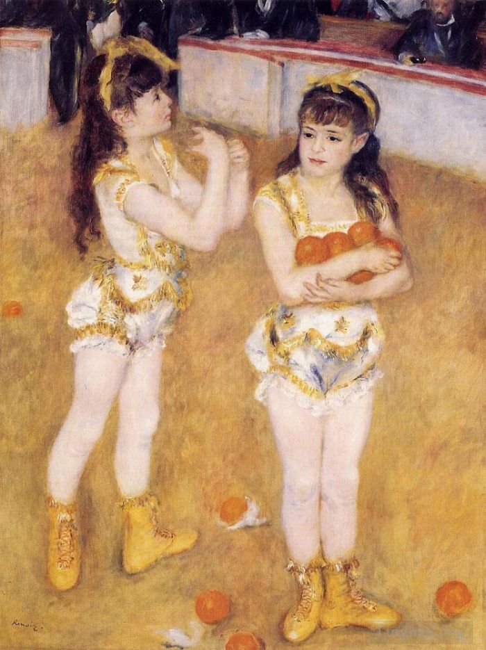 Pierre-Auguste Renoir Oil Painting - Jugglers at the cirque fernando