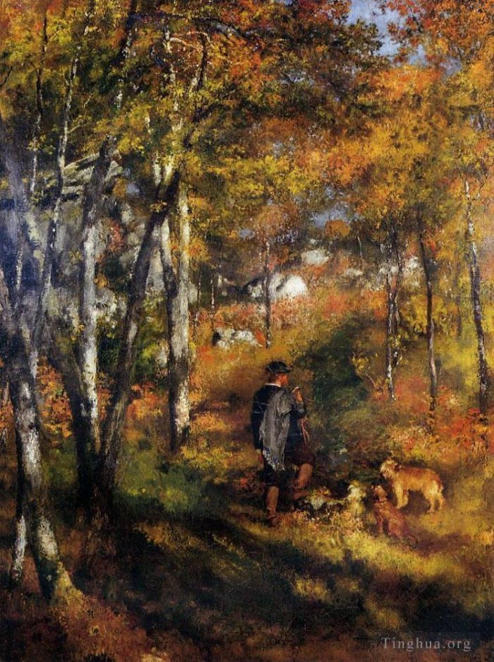 Pierre-Auguste Renoir Oil Painting - Jules le couer in fontainebleau forest