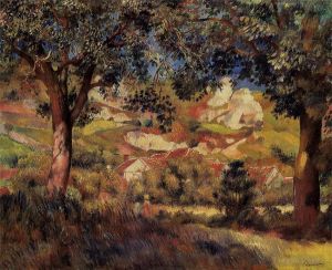 Artist Pierre-Auguste Renoir's Work - Lanscape in la roche guyon