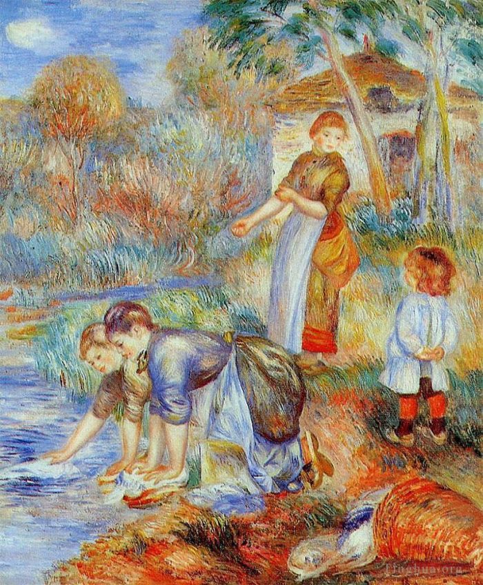 Pierre-Auguste Renoir Oil Painting - Laundresses