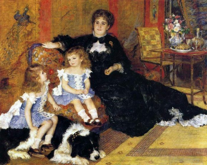 Pierre-Auguste Renoir Oil Painting - Madame charpentier and her children
