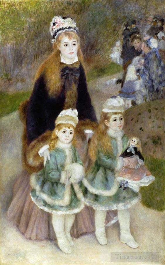 Pierre-Auguste Renoir Oil Painting - Mother and children