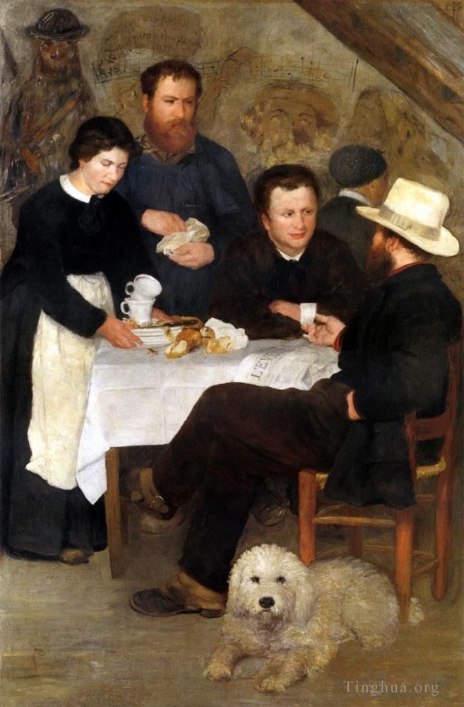 Pierre-Auguste Renoir Oil Painting - Mother anthonys inn at marlotte