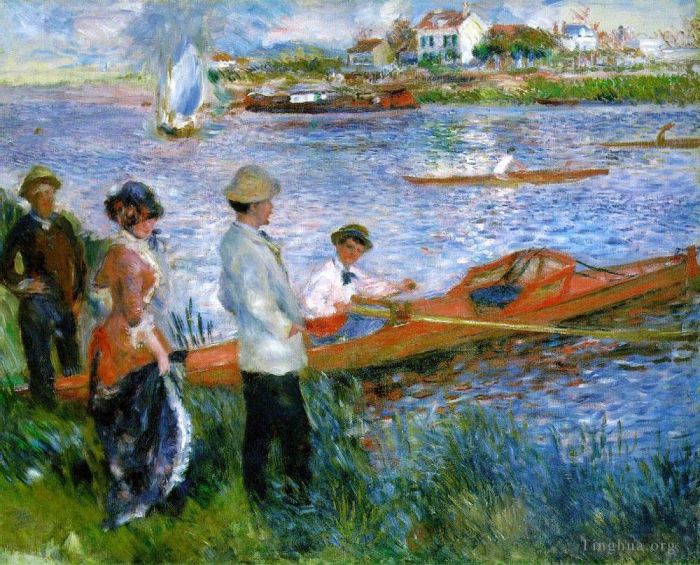 Pierre-Auguste Renoir Oil Painting - Oarsmen at chatou