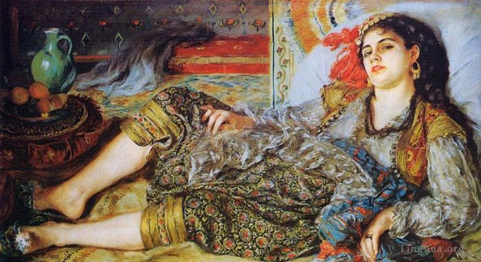 Pierre-Auguste Renoir Oil Painting - Odalisque (An Algerian Woman)