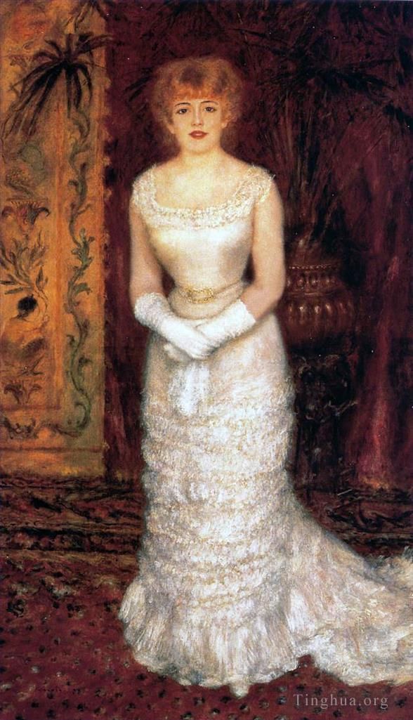 Pierre-Auguste Renoir Oil Painting - Portrait actress jeanne samary
