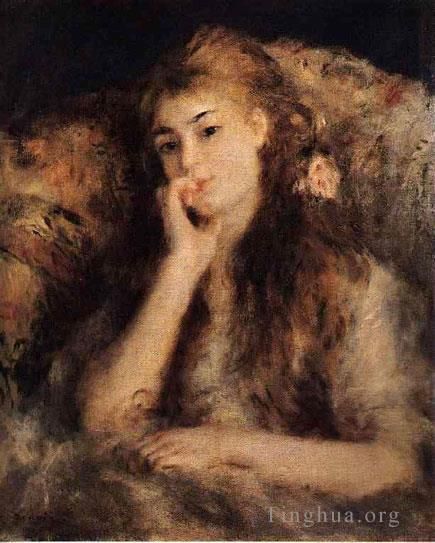 Pierre-Auguste Renoir Oil Painting - Portrait of a girl
