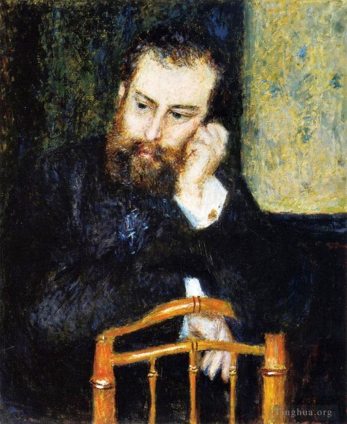Pierre-Auguste Renoir Oil Painting - Portrait of alfred sisley