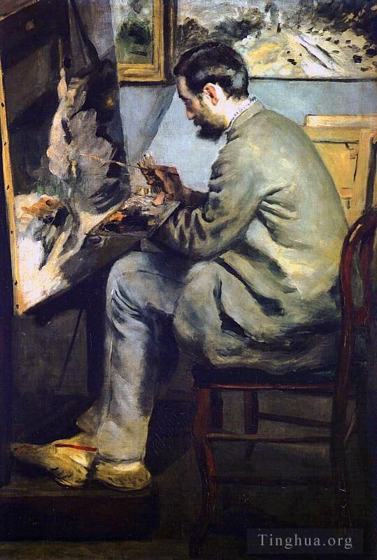 Pierre-Auguste Renoir Oil Painting - Portrait of jean frederic bazille