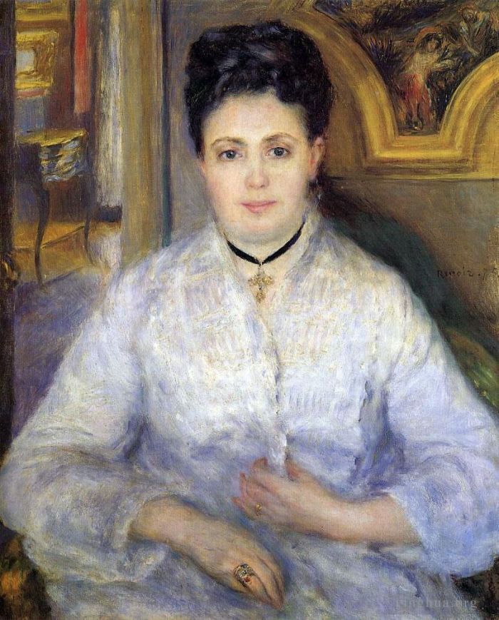 Pierre-Auguste Renoir Oil Painting - Portrait of madame chocquet