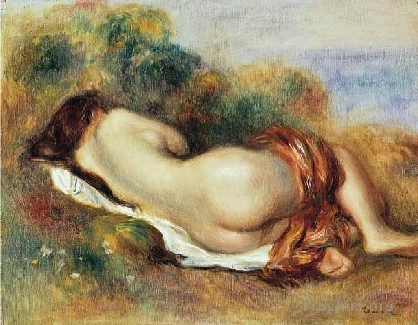 Pierre-Auguste Renoir Oil Painting - Reclining nude 1890