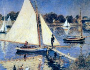 Artist Pierre-Auguste Renoir's Work - Sailboats at argenteuil