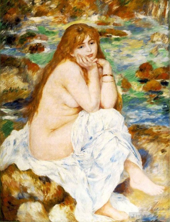 Pierre-Auguste Renoir Oil Painting - Seated Bather