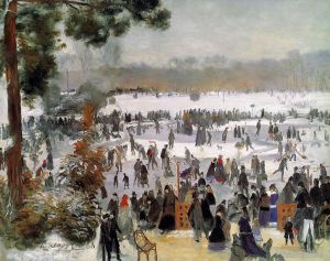 Artist Pierre-Auguste Renoir's Work - Skaters in the Bois de Boulogne