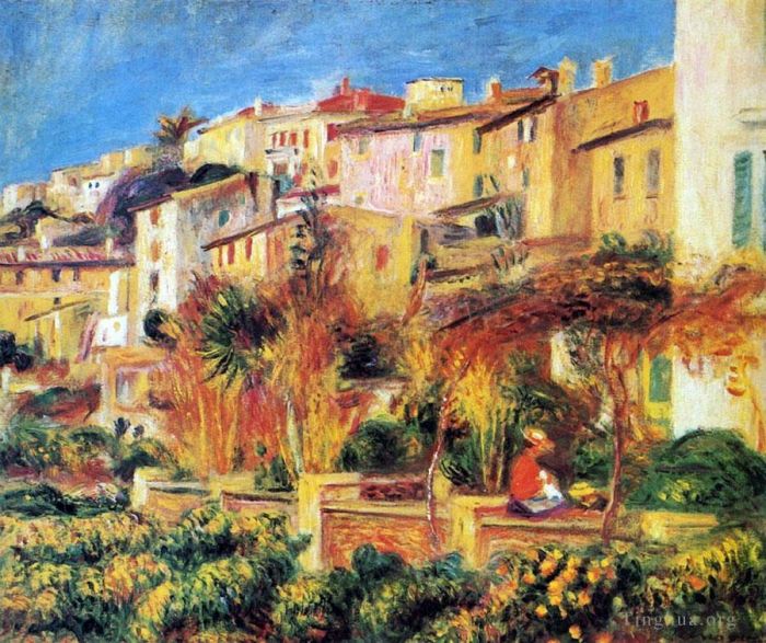Pierre-Auguste Renoir Oil Painting - Terraces at Cagnes