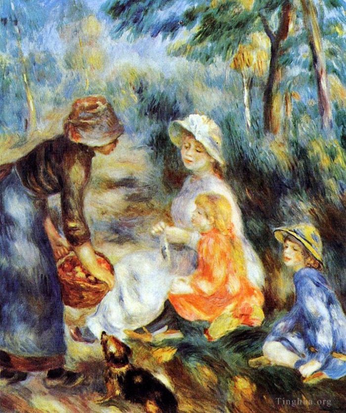 Pierre-Auguste Renoir Oil Painting - The Apple Seller