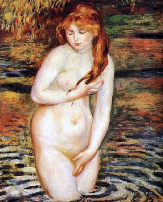 Pierre-Auguste Renoir Oil Painting - The bather