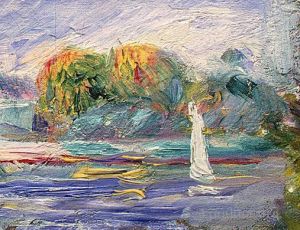 Artist Pierre-Auguste Renoir's Work - The blue river